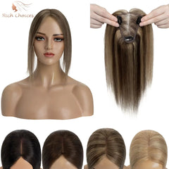 VenusEnt 3x4" Lace Hair Topper for Women - 100% Human Hair Clip-In Hairpiece for Thinning Hair & Crown Coverage