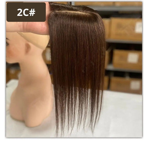 7x11 CM · Silk Base · Remy Human Hair Topper · 9 Colors · 10–12 Inches · Silky Straight · for Women · Clip-In