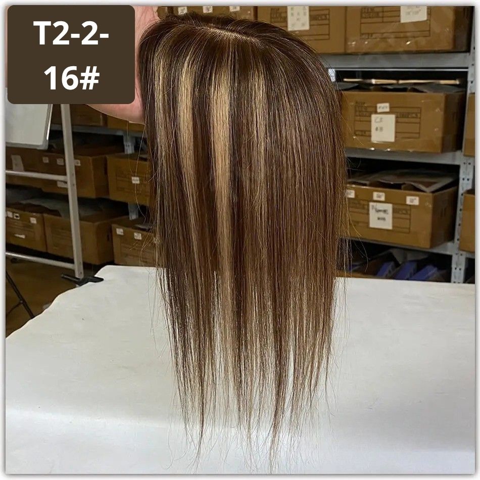 7x11 CM · Silk Base · Remy Human Hair Topper · 9 Colors · 10–12 Inches · Silky Straight · for Women · Clip-In