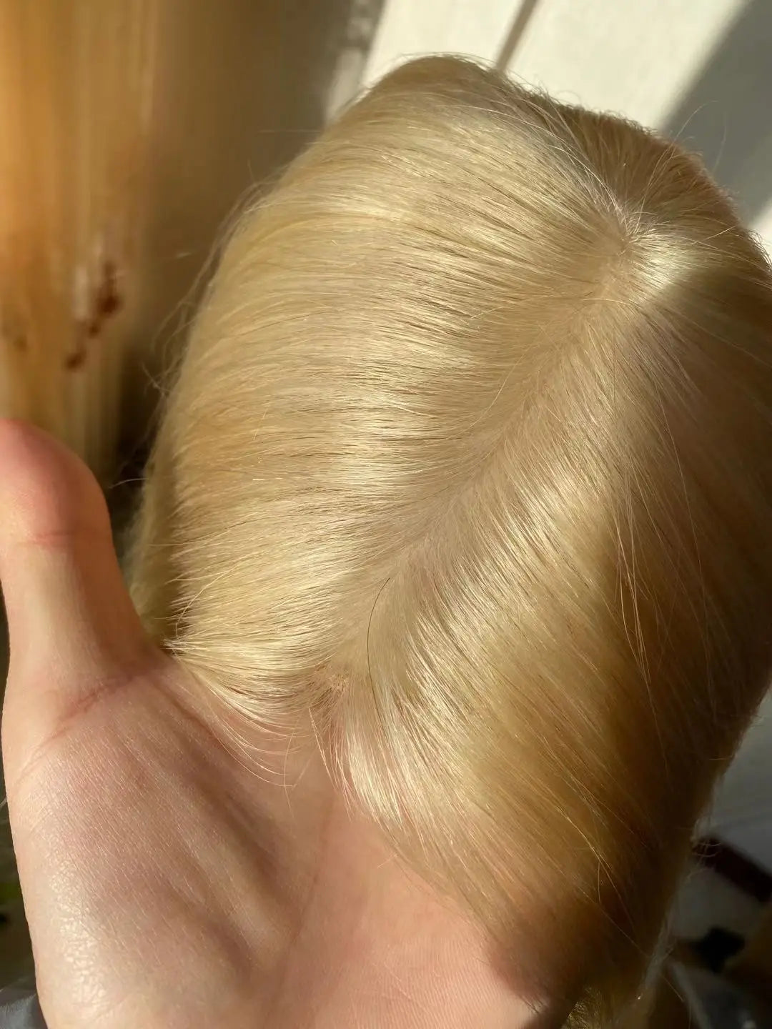 5x5 & 5x7" · Silk Top & PU Base · European Virgin Remy Human Hair Topper · #613 Blonde · 120% Density · for Women · Clip-In