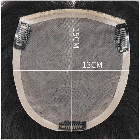 8–15 CM · Mono & PU Base · Malaysian Virgin Human Hair · Hair Topper · Natural Black | Brown · for Women Clip-In