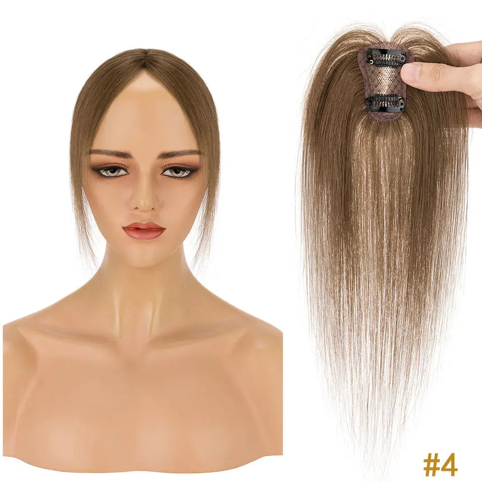 10" Clip-In Human Hair Bangs - Lightweight 3D Air Fringe with 1.6x2.4" Base