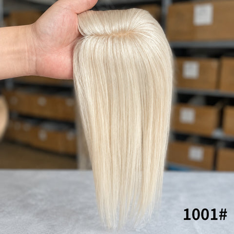 3*4"&4*5" · Skin Scalp Base · Chinese Remy Human Hair · Hair Topper · Straight, Multi-Color · for Women · Clip-In