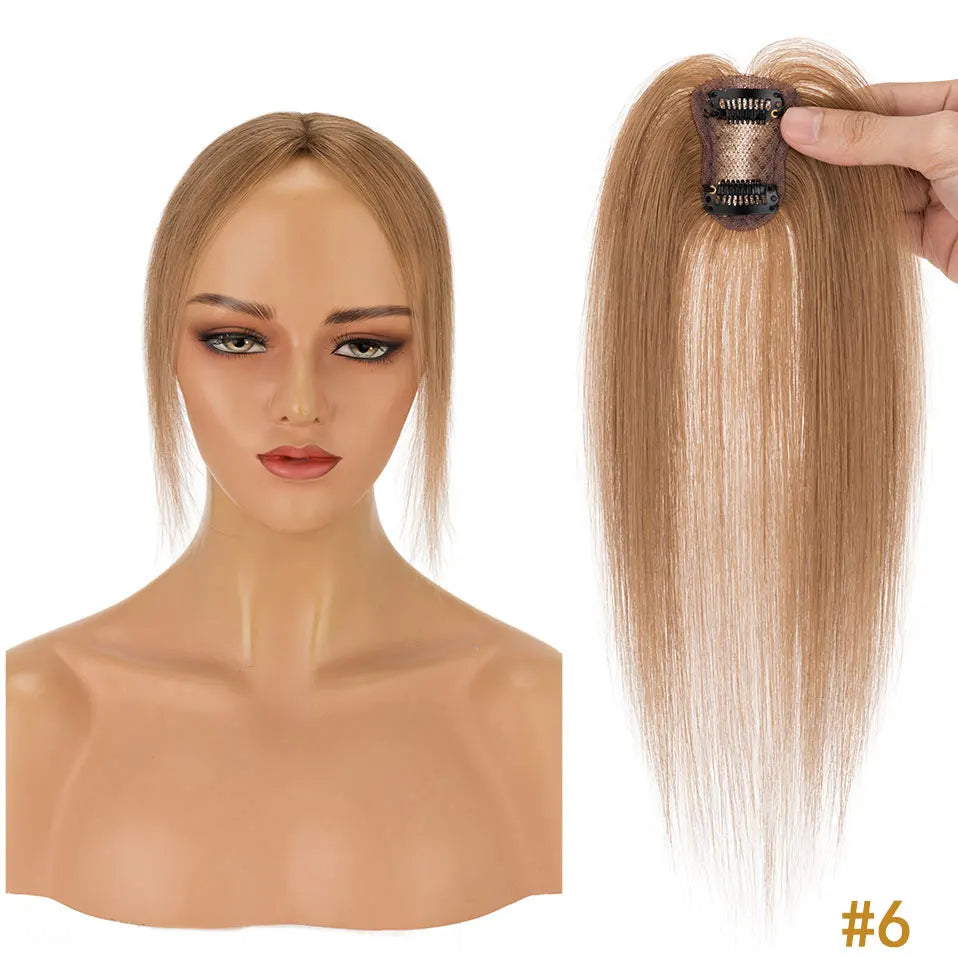10" Clip-In Human Hair Bangs - Lightweight 3D Air Fringe with 1.6x2.4" Base