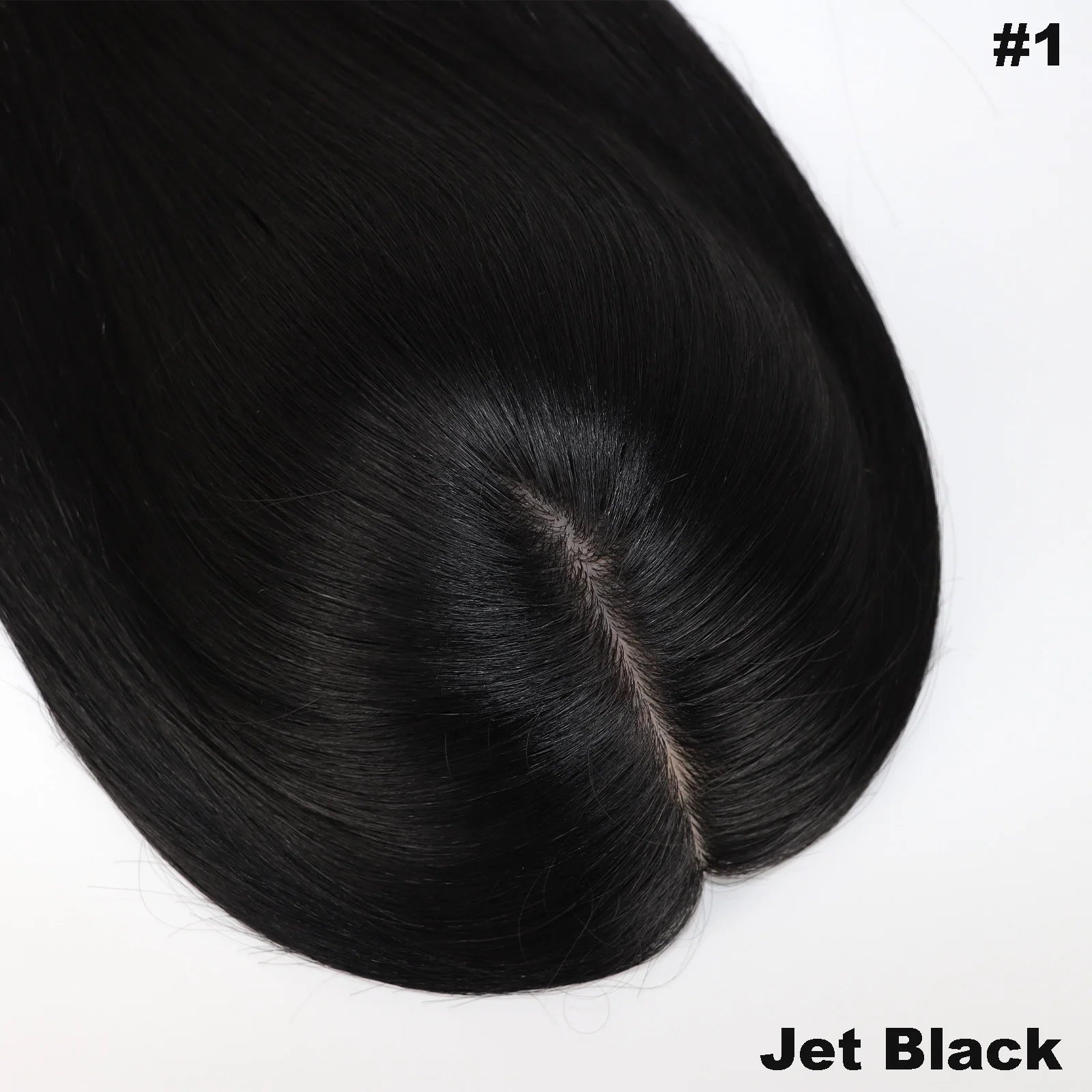 12–15 CM · Silk Base · Center Part · 10A European Virgin Human Hair · Hair Topper · Natural Black | Brown · for Women Clip-In