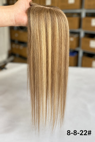 3*4"&4*5" · Skin Scalp Base · Chinese Remy Human Hair · Hair Topper · Straight, Multi-Color · for Women · Clip-In