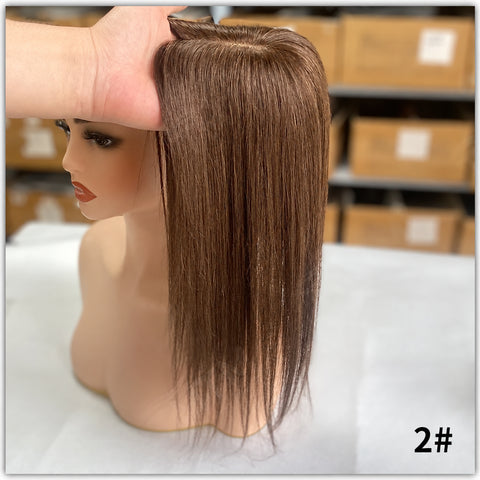 3*4"&4*5" · Skin Scalp Base · Chinese Remy Human Hair · Hair Topper · Straight, Multi-Color · for Women · Clip-In
