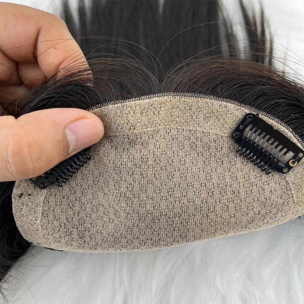 11–16 CM · Silk Base · European Remy Human Hair · Hair Topper · Straight · for Women · Clip-In