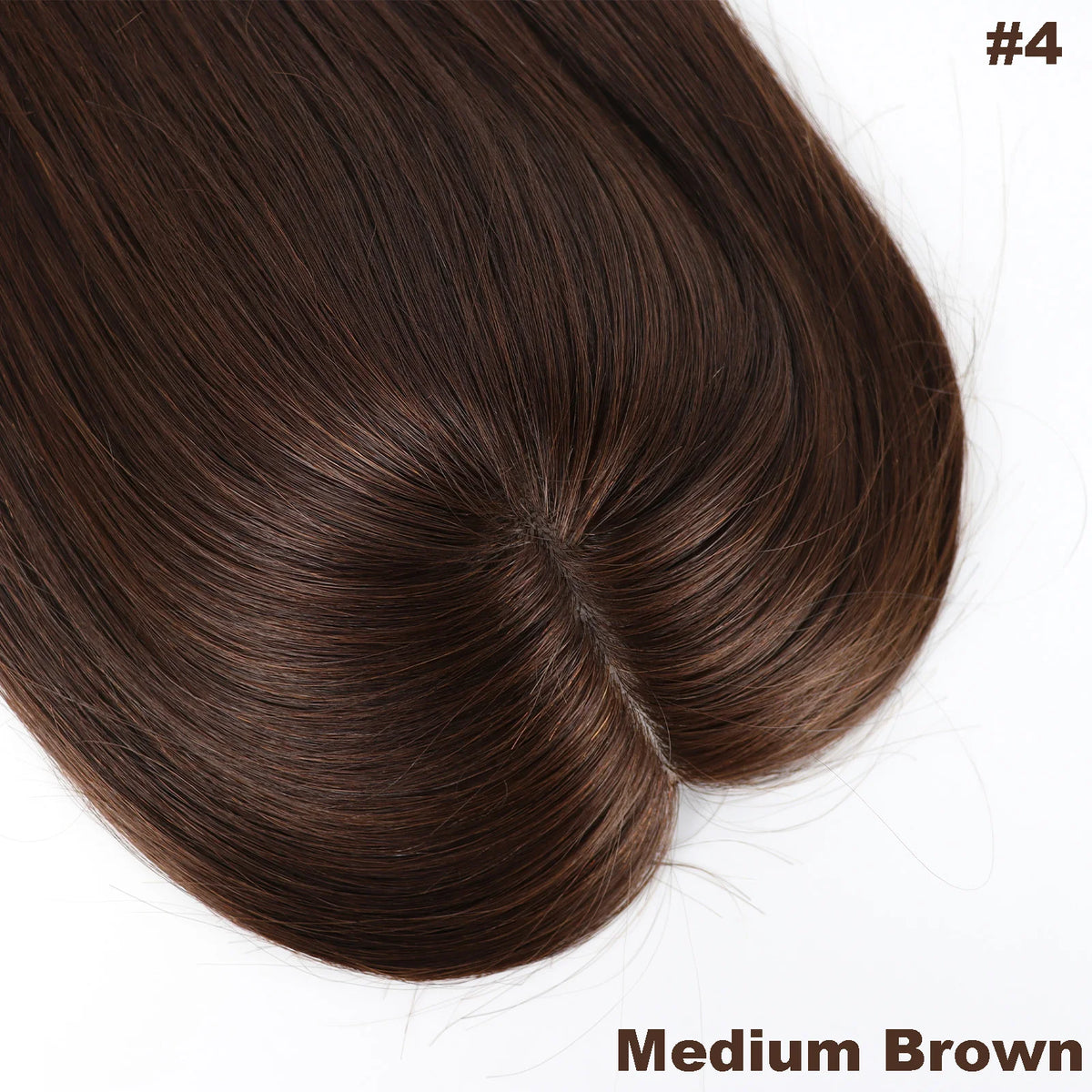 11x13–16x18 CM · Silk Base · Malaysian Virgin Human Hair Topper · Straight · Natural Colors · for Women Clip-In