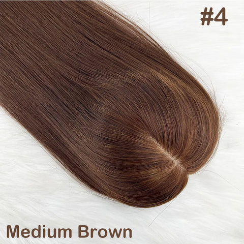 11–16 CM · Silk Base · European Remy Human Hair · Hair Topper · Straight · for Women · Clip-In