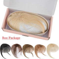 VenusEnt Clip-In Human Hair Bangs - 3D Air Fringe for Instant Volume & Style