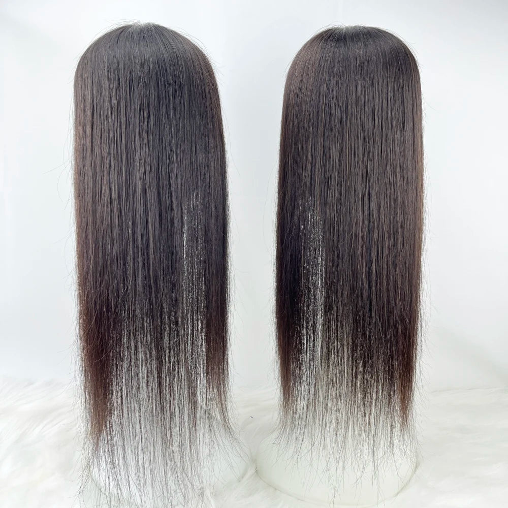 12x14cm–15x17cm · Silk Base · European Remy Human Hair · Hair Topper · Dark Brown / Natural Black / Medium Brown · for Women Clip-In