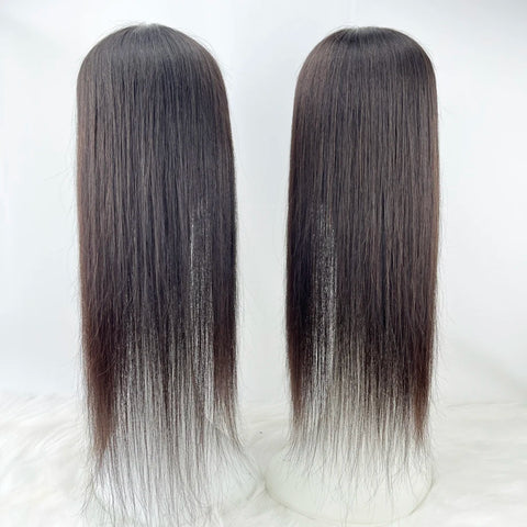12x14cm–15x17cm · Silk Base · European Remy Human Hair · Hair Topper · Dark Brown / Natural Black / Medium Brown · for Women Clip-In