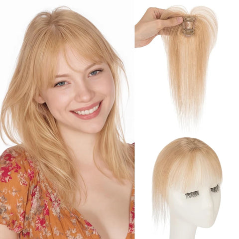 6x4.5 CM · Clip-In Bangs Piece · 100% Real Human Hair · Hair Topper · 3D Air Bangs Freestyle · for Women