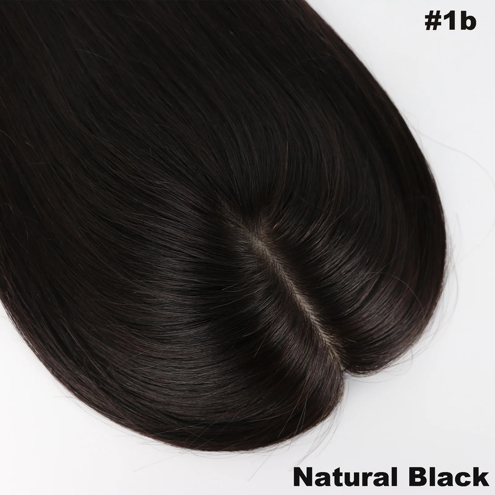 12–15 CM · Silk Base · Center Part · 10A European Virgin Human Hair · Hair Topper · Natural Black | Brown · for Women Clip-In
