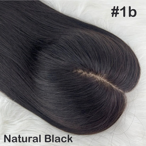 11–16 CM · Silk Base · European Remy Human Hair · Hair Topper · Straight · for Women · Clip-In