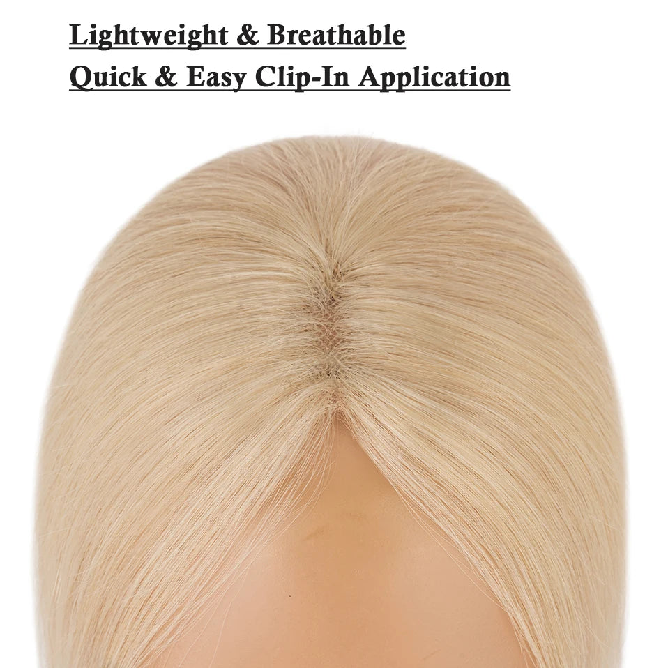 10" Clip-In Human Hair Bangs - Lightweight 3D Air Fringe with 1.6x2.4" Base