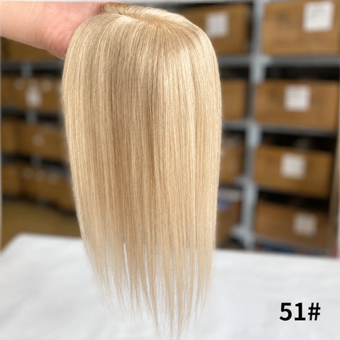 3*4"&4*5" · Skin Scalp Base · Chinese Remy Human Hair · Hair Topper · Straight, Multi-Color · for Women · Clip-In